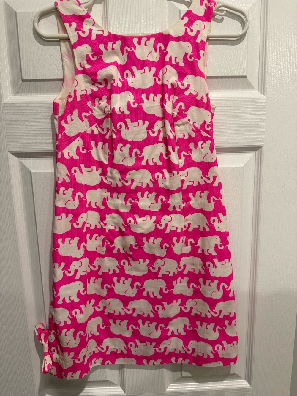 Lily Pulitzer Pink & White Elephant Print Shift Dress